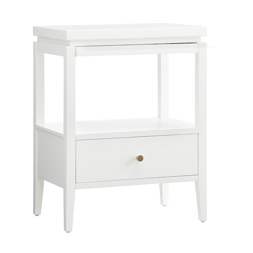 Opava White 1-drawer Nightstand. Picture 9