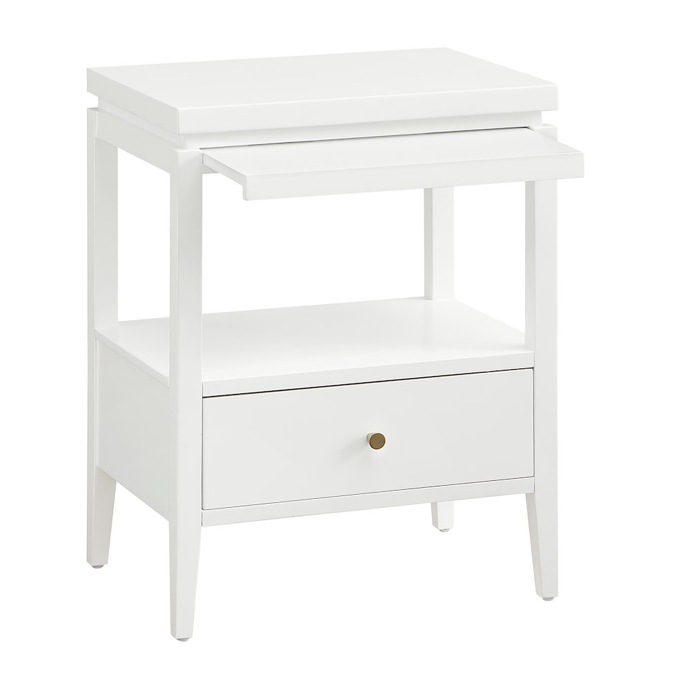 Opava White 1-drawer Nightstand. Picture 12