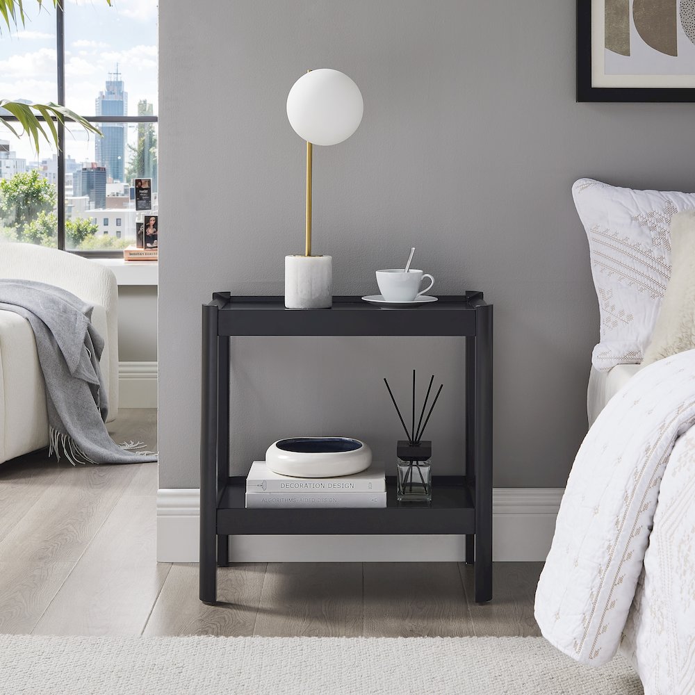 Yukon Matte Black Nightstand. Picture 2