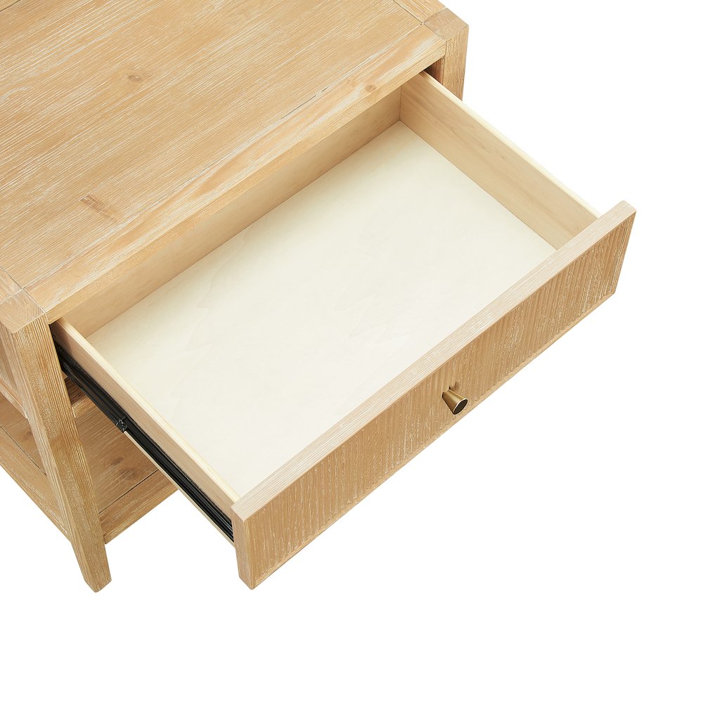 Flores Natural 1-drawer Nightstand. Picture 4