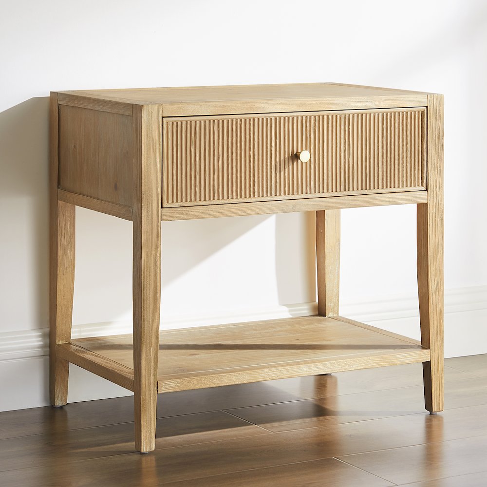 Flores Natural 1-drawer Nightstand. Picture 5