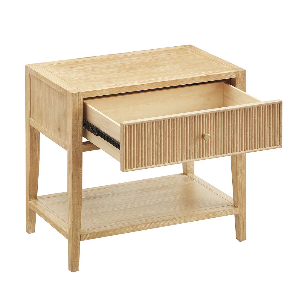 Flores Natural 1-drawer Nightstand. Picture 9