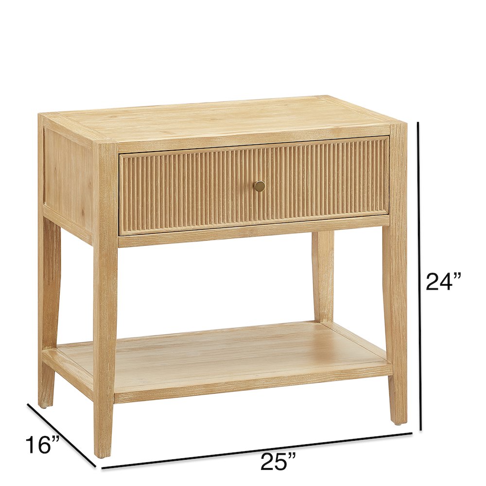 Flores Natural 1-drawer Nightstand. Picture 12