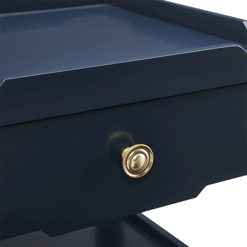 Finchley Midnight Blue 1-drawer Nightstand. Picture 3