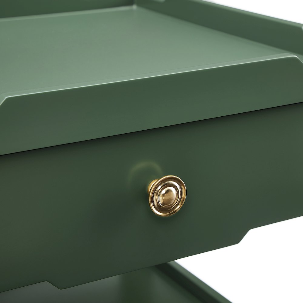 Finchley Vintage Green 1-drawer Nightstand. Picture 3