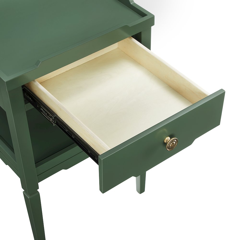 Finchley Vintage Green 1-drawer Nightstand. Picture 4