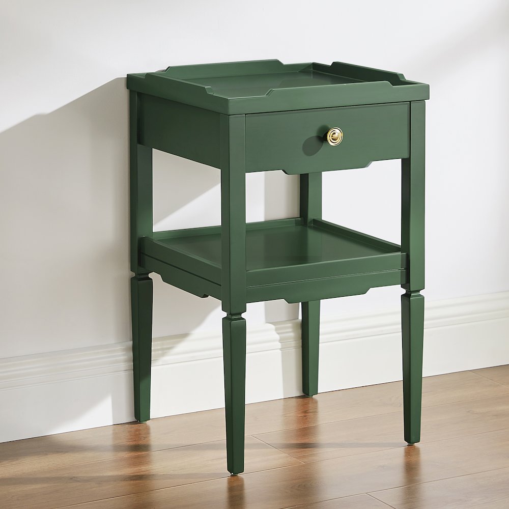 Finchley Vintage Green 1-drawer Nightstand. Picture 5