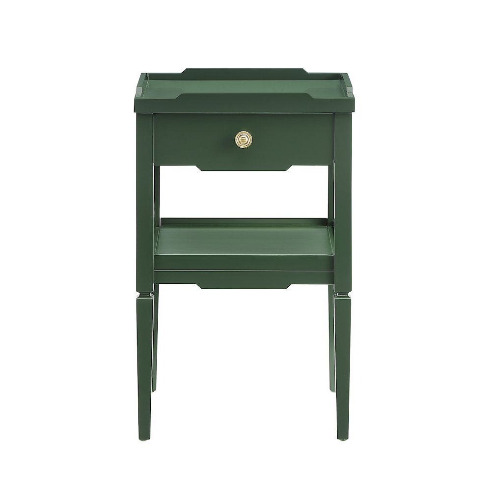 Finchley Vintage Green 1-drawer Nightstand. Picture 1