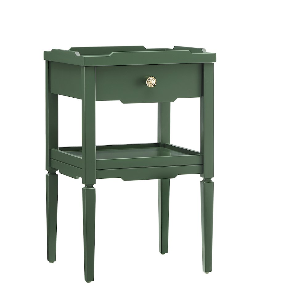 Finchley Vintage Green 1-drawer Nightstand. Picture 7