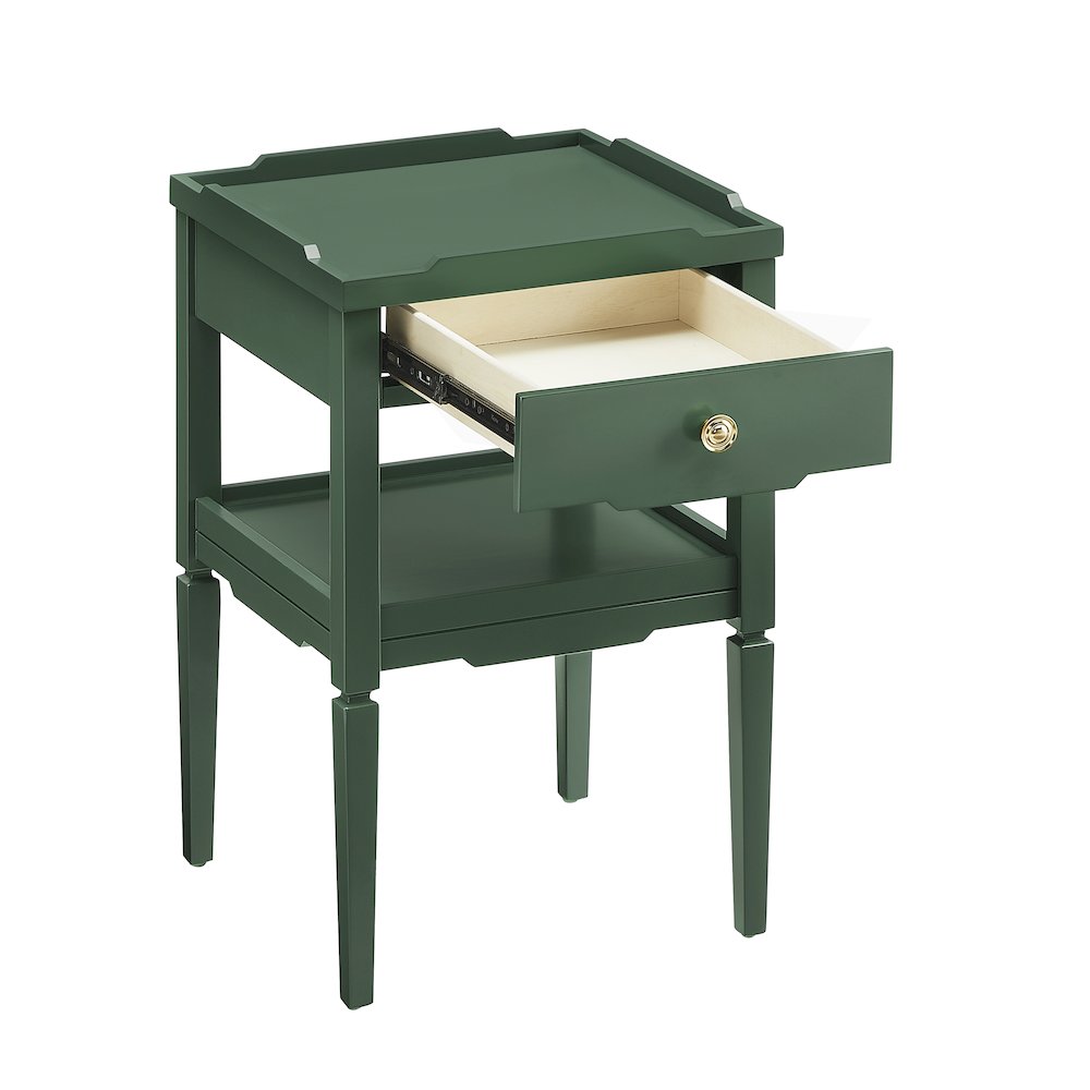 Finchley Vintage Green 1-drawer Nightstand. Picture 9