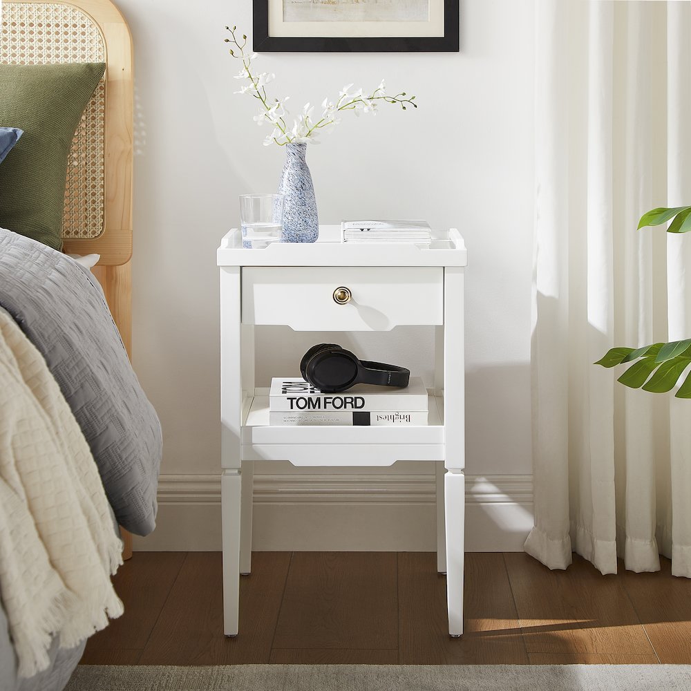Finchley White 1-drawer Nightstand. Picture 2