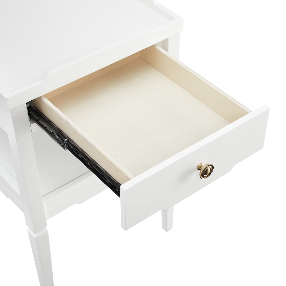 Finchley White 1-drawer Nightstand. Picture 4