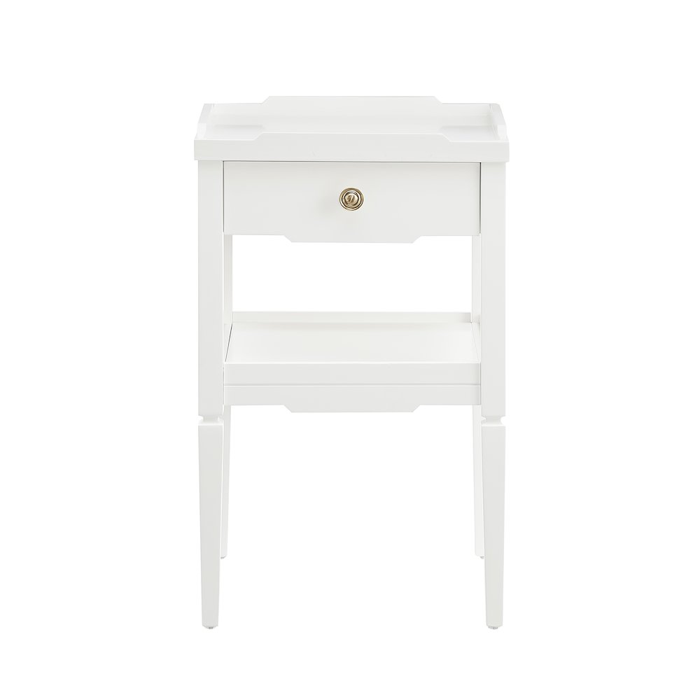Finchley White 1-drawer Nightstand. Picture 1