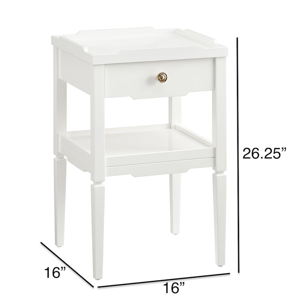 Finchley White 1-drawer Nightstand. Picture 12