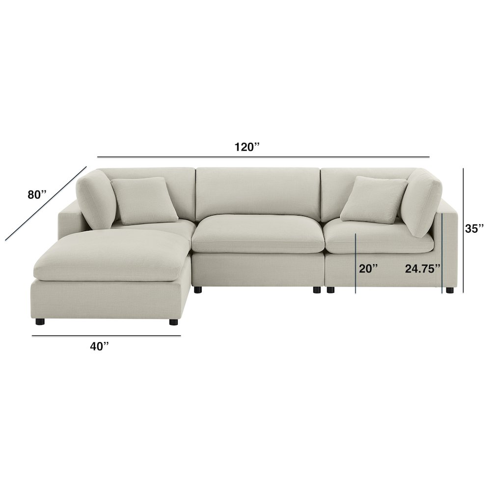 Casella Modular 4-Piece XL Chofa Sectional. Picture 18