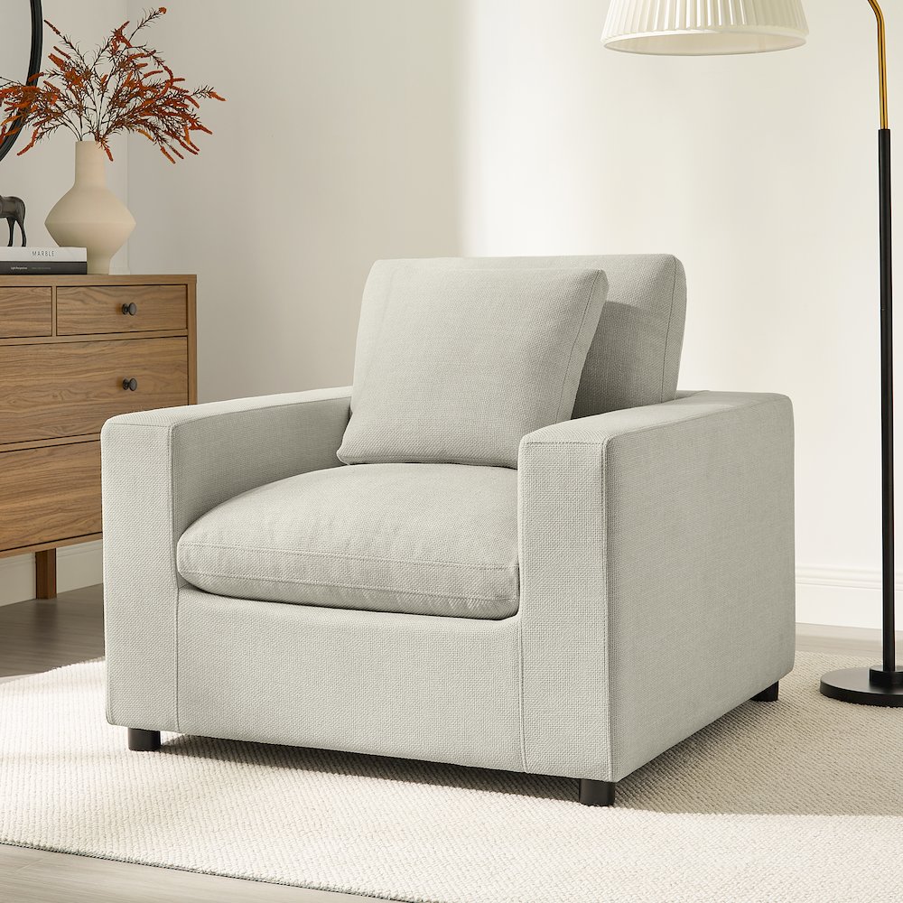 Casella Modern Armchair - Beige. Picture 8