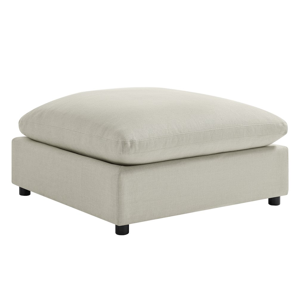 Casella Beige Fabric Ottoman. Picture 2