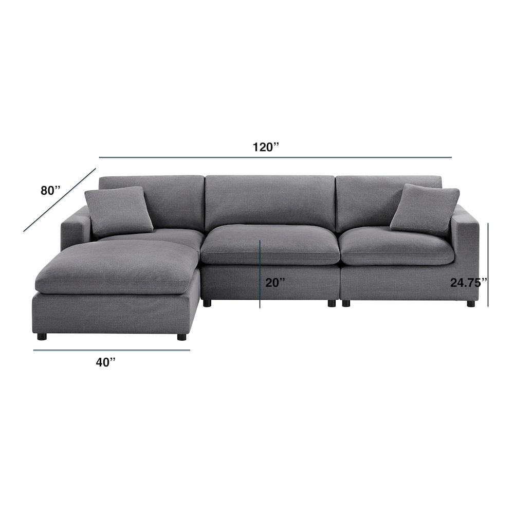 Casella Modular 4-Piece XL Chofa Sectional. Picture 17