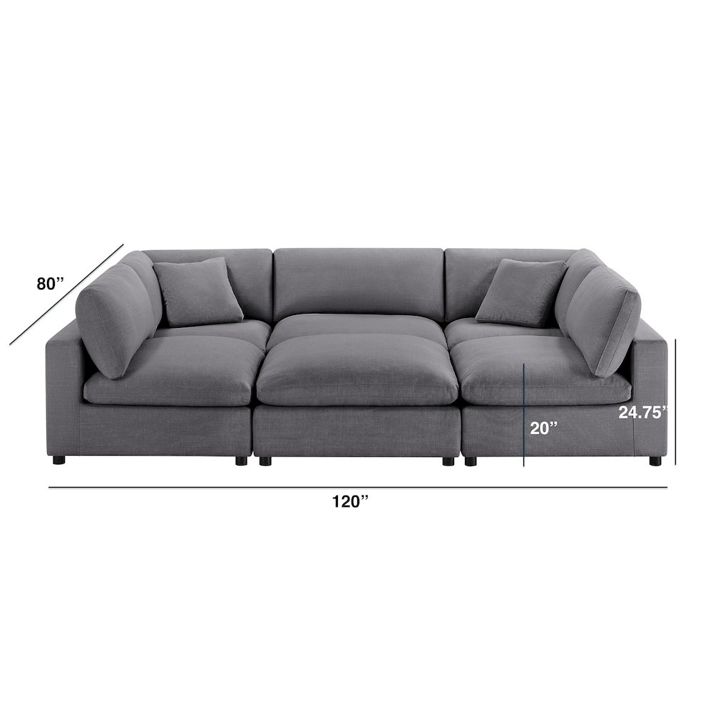 Casella Modular 6-Piece Nest Sectional. Picture 17