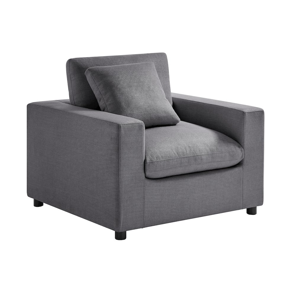 Casella Modern Armchair - Charcoal. Picture 2