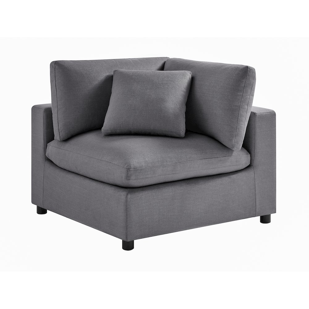 Casella Corner Wedge Chair - Charcoal. Picture 1