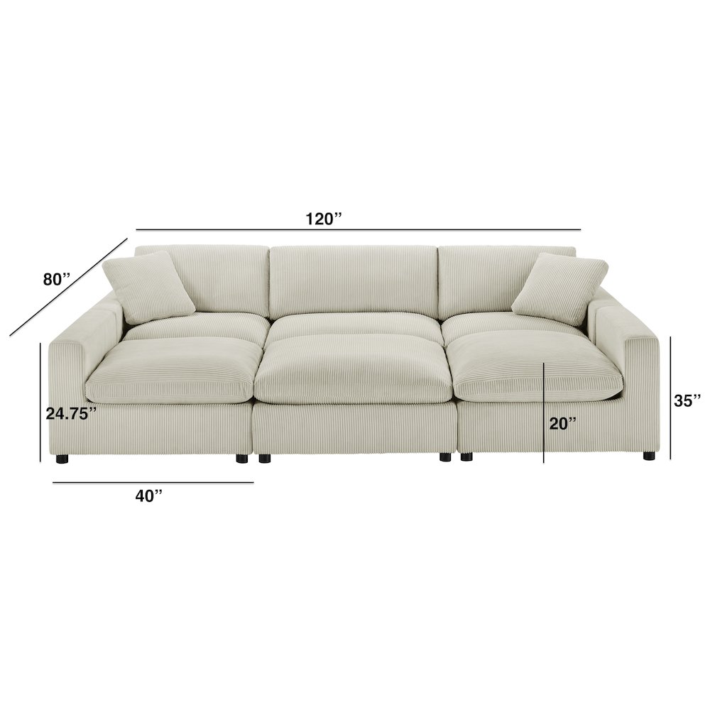 Casella Modular 6-Piece Nest Sectional. Picture 16