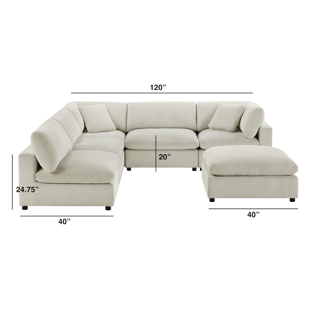 Casella Modular 6-Piece Nest Sectional. Picture 17