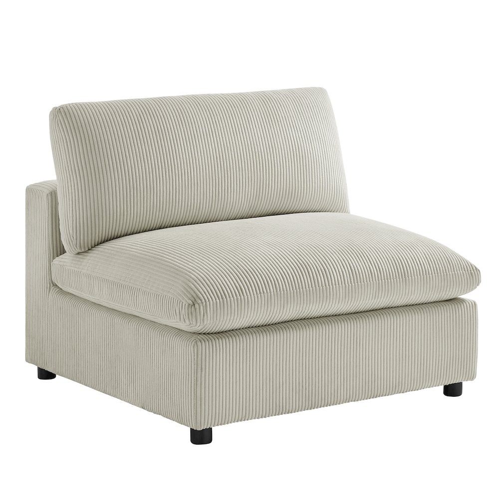 Casella Armless Chair - Beige Corduroy. Picture 1