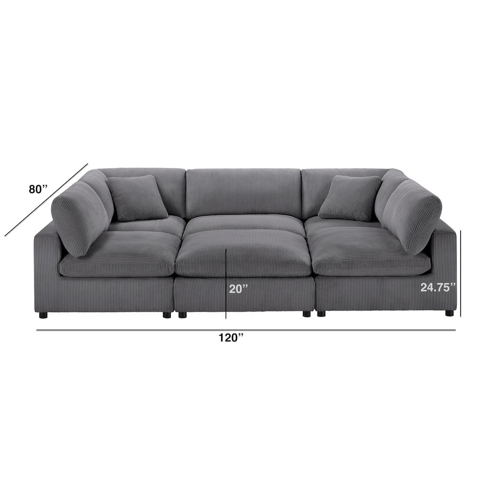 Casella Modular 6-Piece Nest Sectional. Picture 17