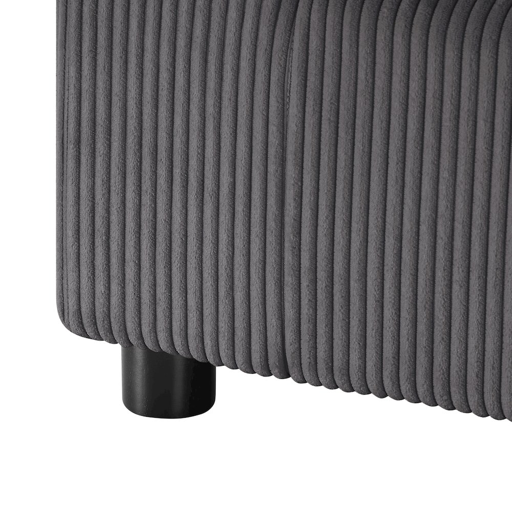 Casella Armless Chair - Charcoal Corduroy. Picture 6