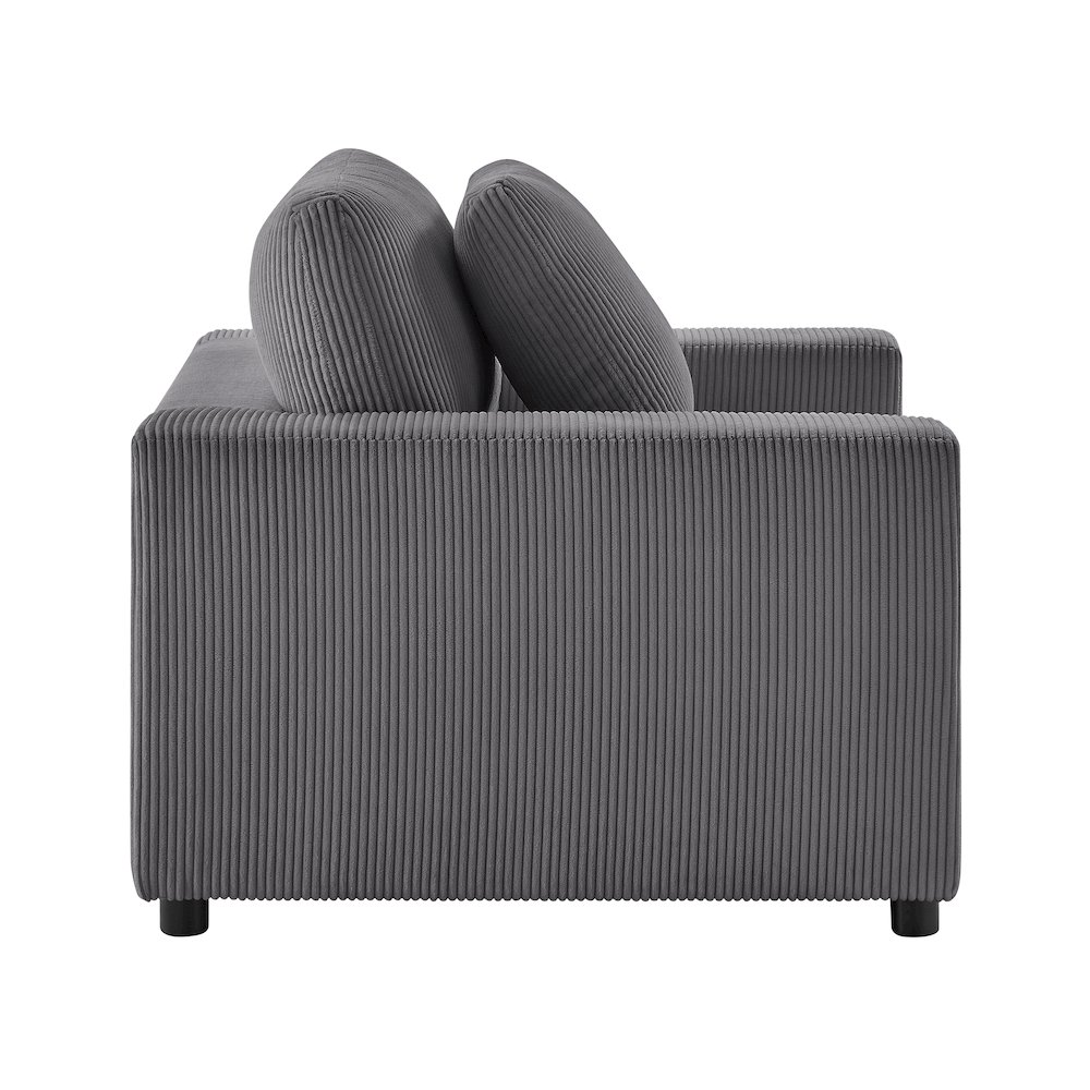 Casella Modern Armchair - Charcoal Corduroy. Picture 3