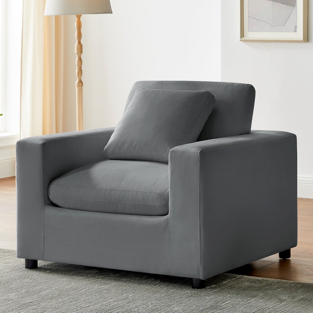 Casella Modern Armchair - Charcoal. Picture 11