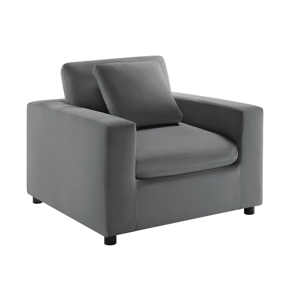 Casella Modern Armchair - Charcoal. Picture 1