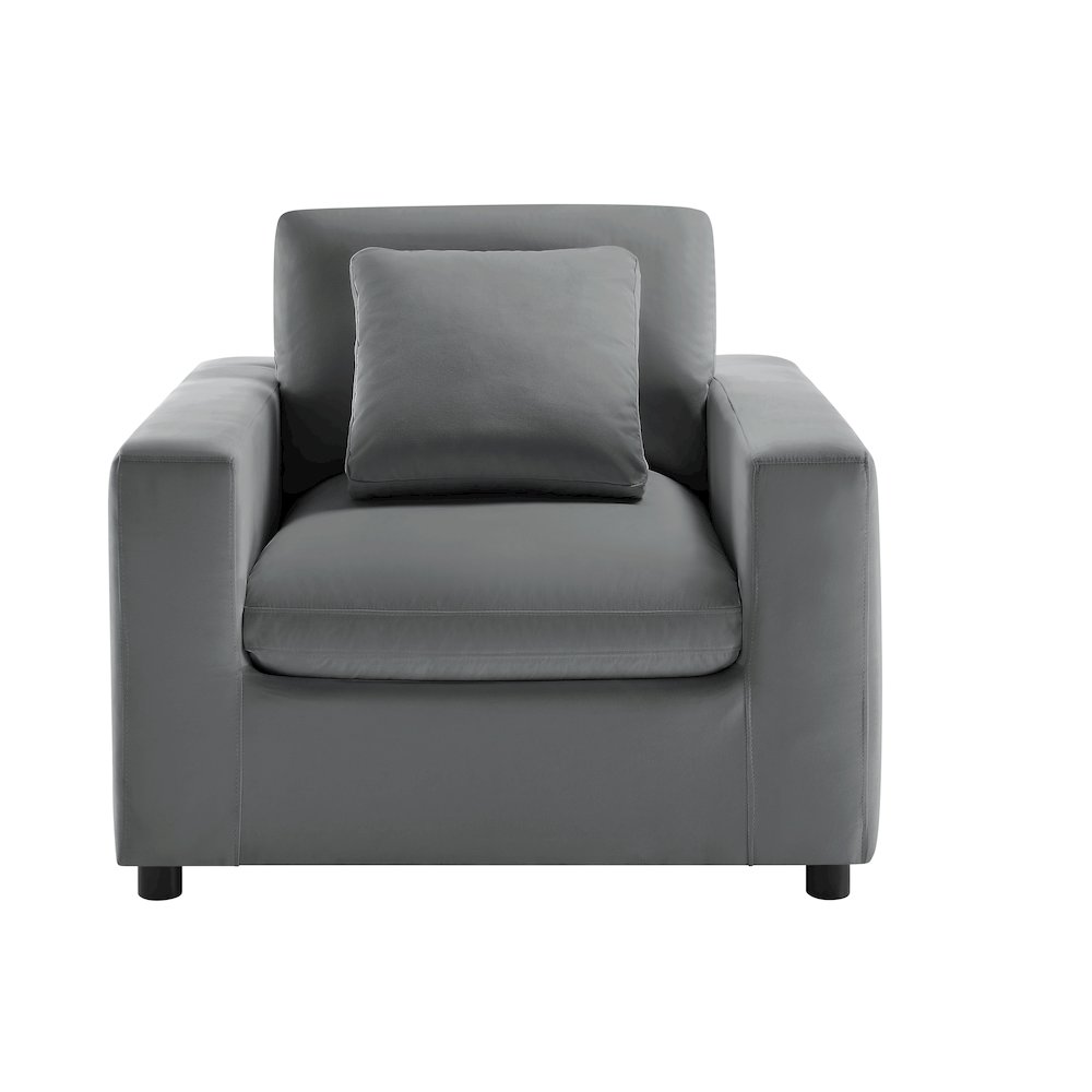 Casella Modern Armchair - Charcoal. Picture 2