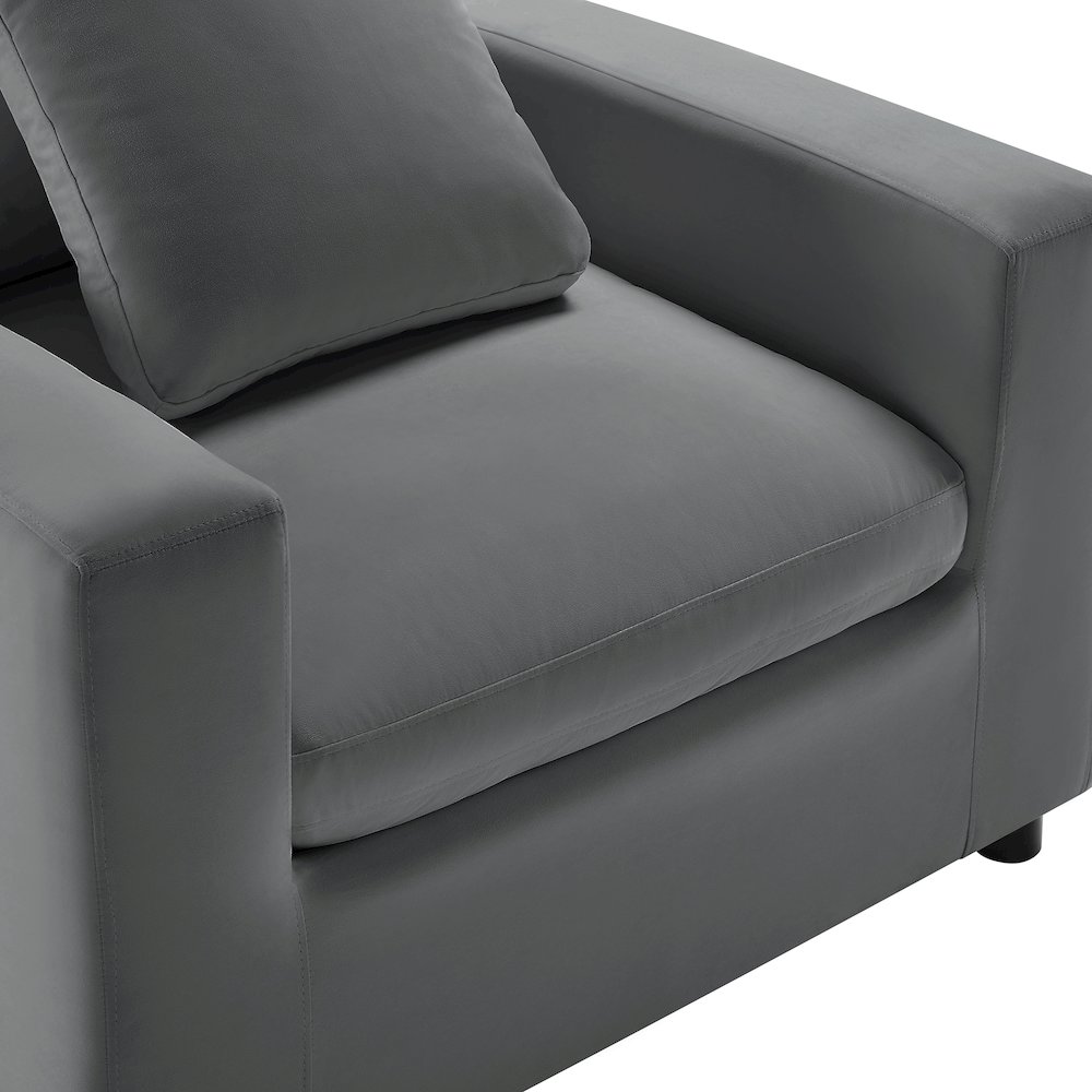 Casella Modern Armchair - Charcoal. Picture 5