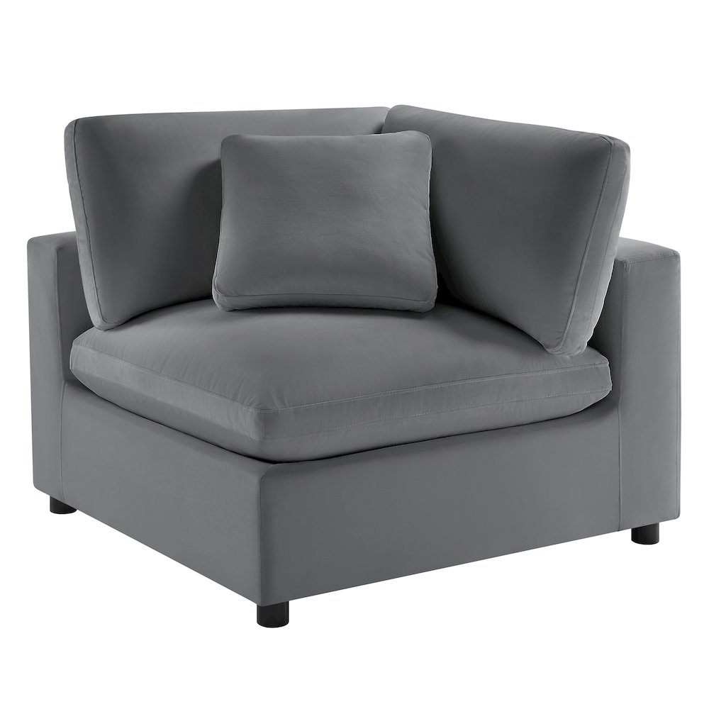Casella Corner Wedge Chair - Charcoal. Picture 1