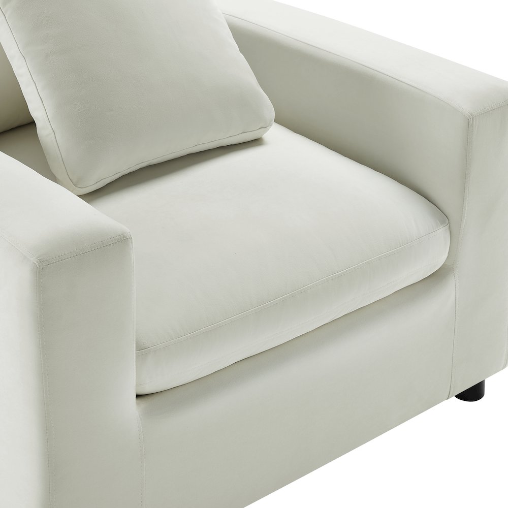 Casella Modern Armchair - Ivory. Picture 5