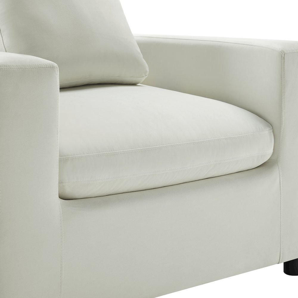 Casella Modern Armchair - Ivory. Picture 6