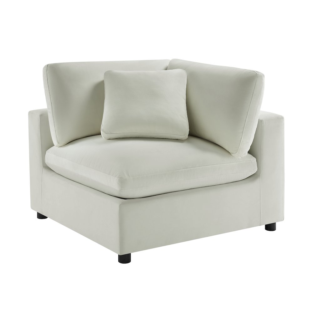 Casella Corner Wedge Chair - Ivory. Picture 1