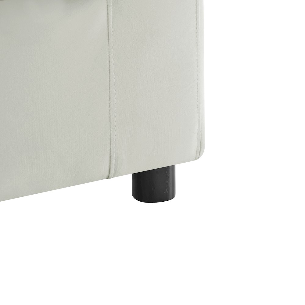 Casella Ivory Fabric Ottoman. Picture 5