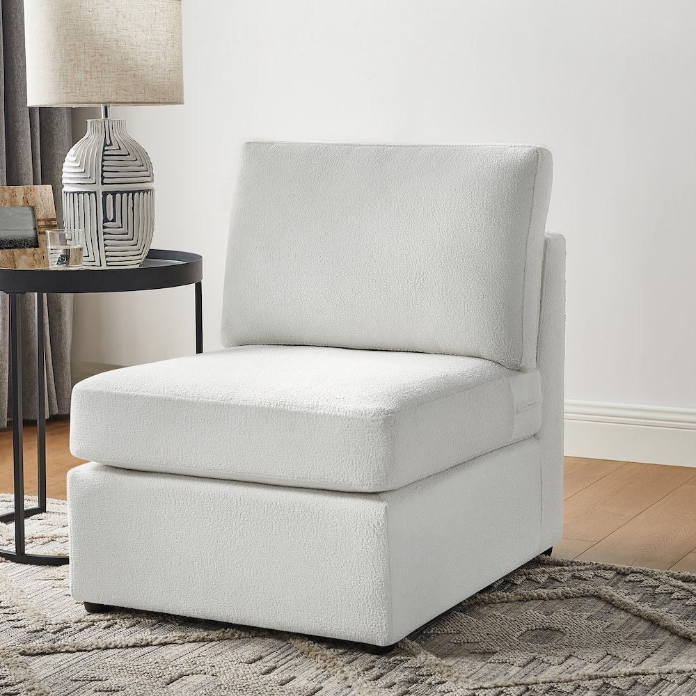 Chandler Armless Chair - Ivory. Picture 2