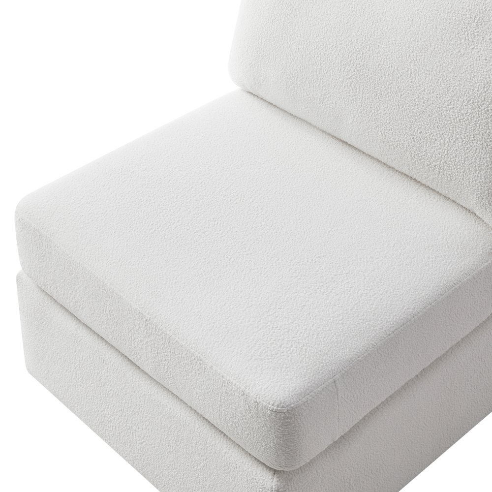 Chandler Armless Chair - Ivory. Picture 6