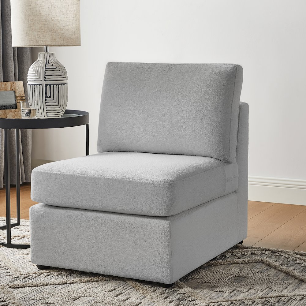 Chandler Armless Chair - Gray. Picture 2