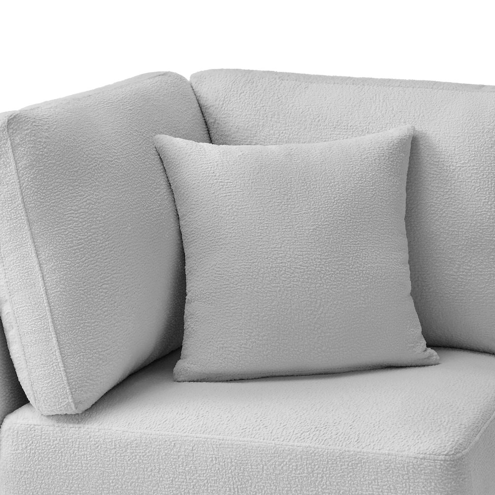 Chandler Corner Wedge Chair - Gray. Picture 4