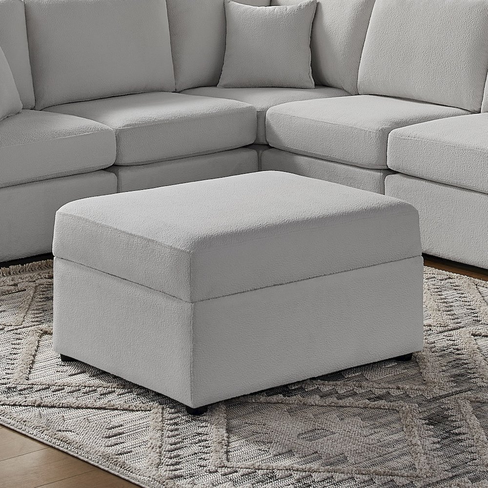 Chandler Storage Ottoman - Gray. Picture 2