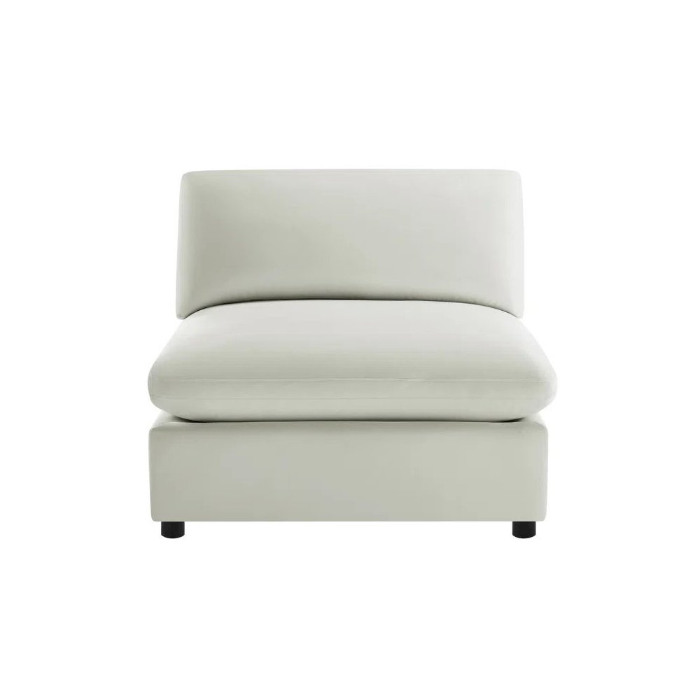 Casella Armless Slipper Chair - Beige. Picture 3