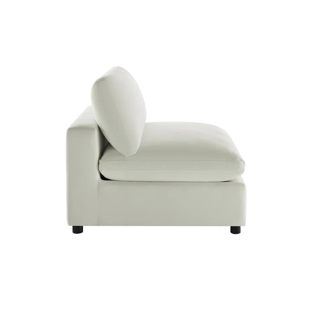 Casella Armless Slipper Chair - Beige. Picture 2
