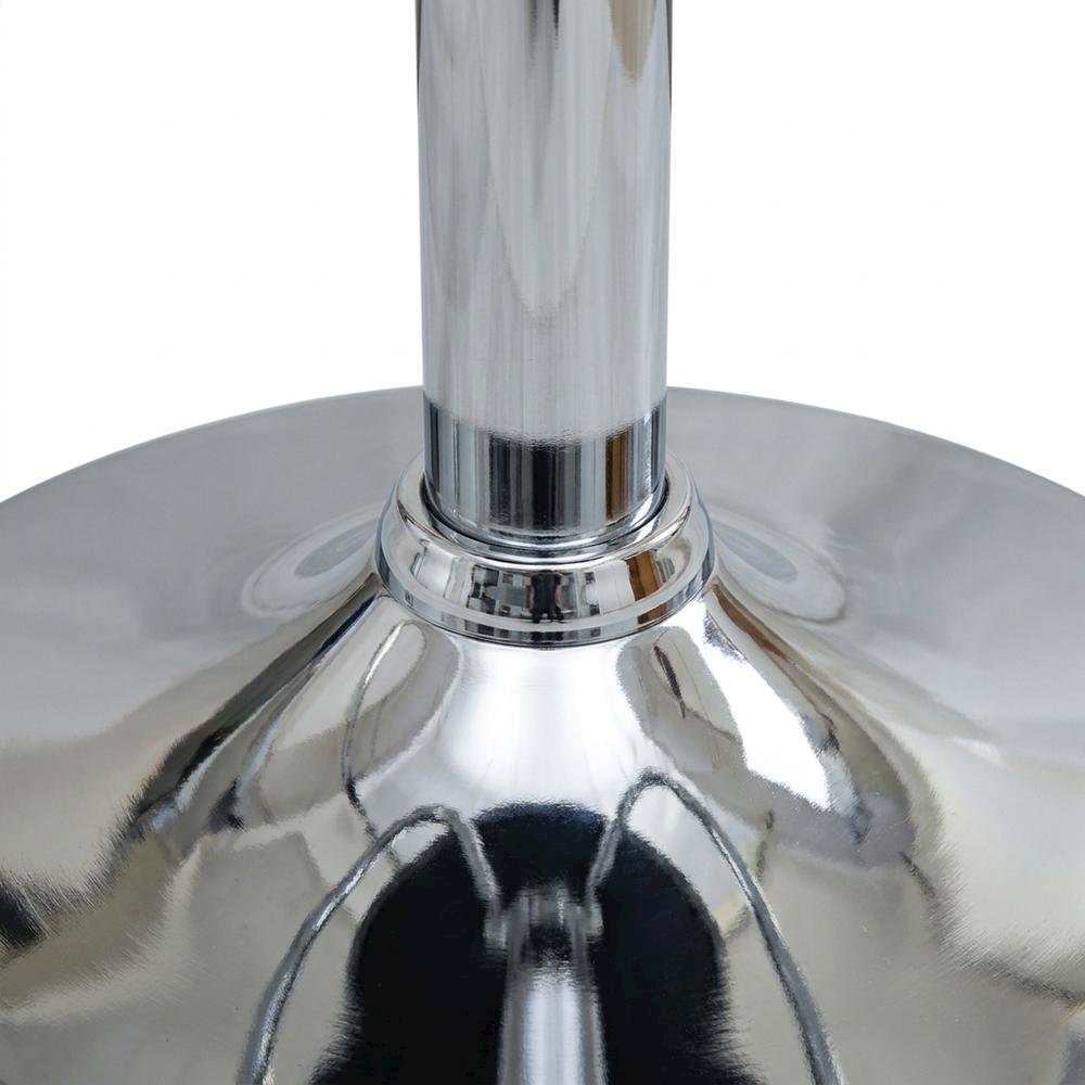 Black Leatherette Adjustable Swivel Barstool with Chrome Base, Set of 2. Picture 8