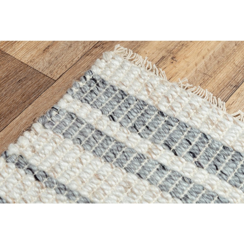 Casual Stripe 9' x 12' Rug, Blue or Gray. Picture 5