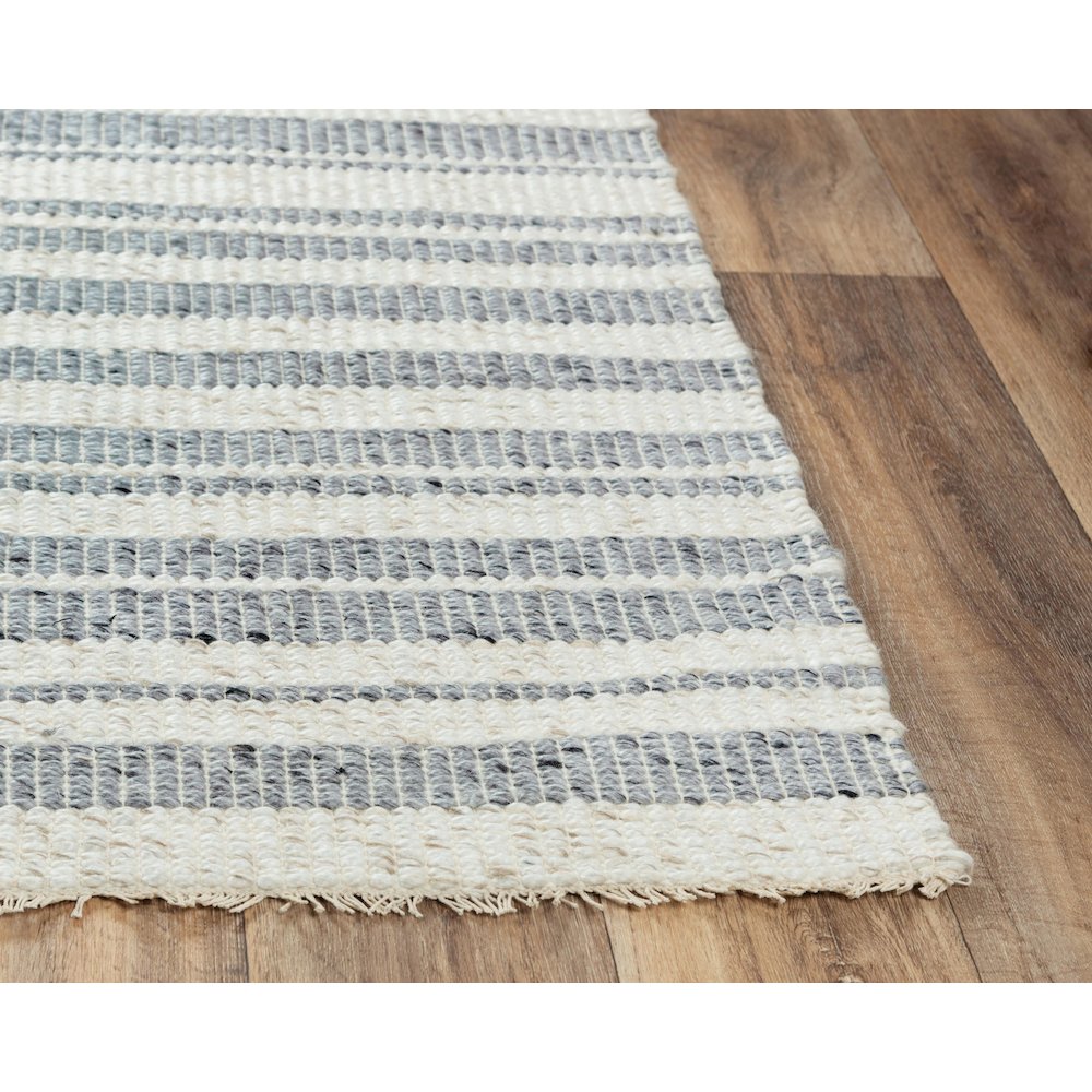Casual Stripe 9' x 12' Rug, Blue or Gray. Picture 3